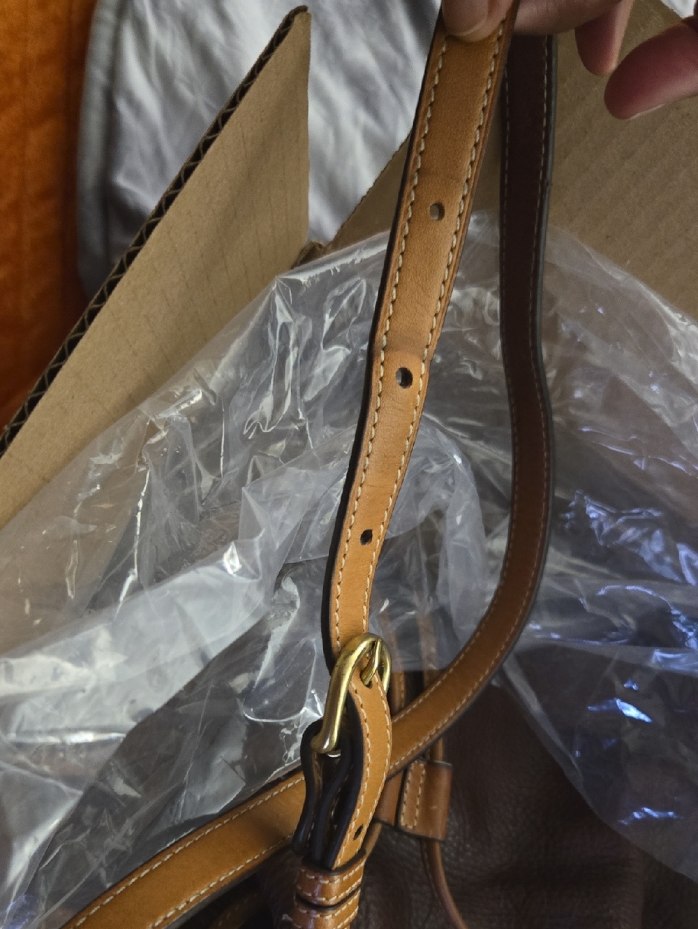 Ghurka Maroon Leather Bucket Bag 11x10x5 - Picture 16 of 16